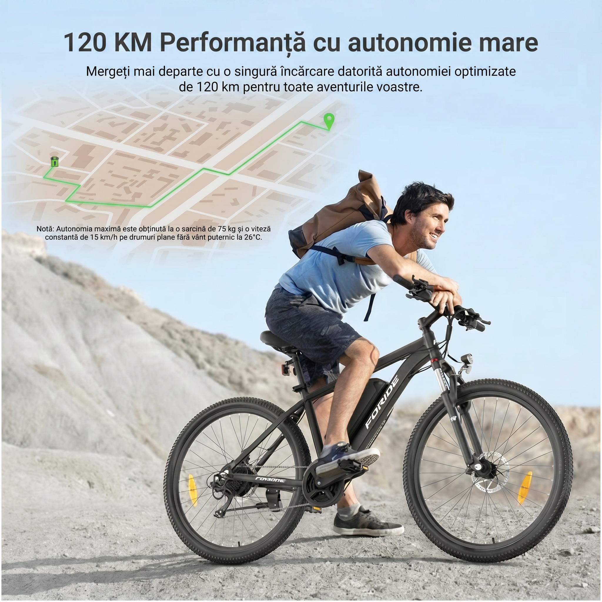Imagine produs - Bicicletă electrică Foride Xtremer 2