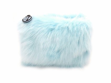 W7 FURRY COSMETIC BAG MEDIUM SKY BLUE - KOZMETICKÁ TAŠKA