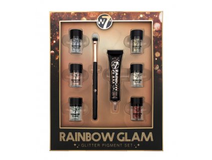 W7 Rainbow Glam Glitter Pigment - női ajándékszett