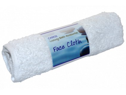 Caress Luxury Bath Accessories - bílý ručník na tvář 100% bavlna