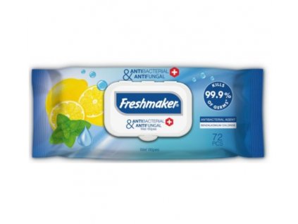 FRESHMAKER - ANTIBAKT. VLH. OBR. NA RUKY A TELO (72KS) CITRÓNOVÉ