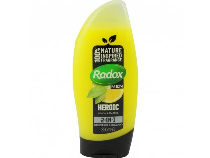 RADOX MEN HEROIC - SPRCHOVACÍ GÉL A ŠAMPÓN 250ML