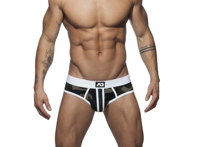 ads053 racing two tone contrast stripe brief
