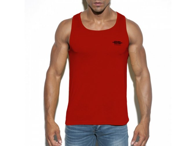 Pánský nátělník ES Collection BASIC TANK TOP - červený