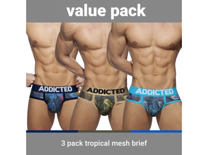 ad889p 3 pack tropical mesh brief push up