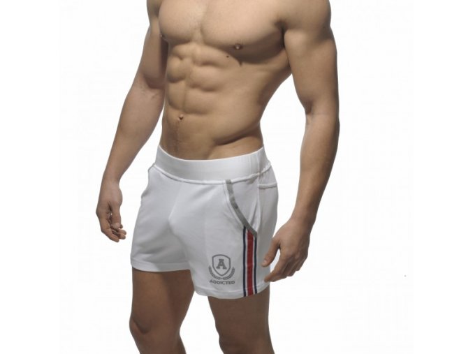 Pánské kraťasy AD SHORT TIGHT PANT INTERCOTTON - bílé