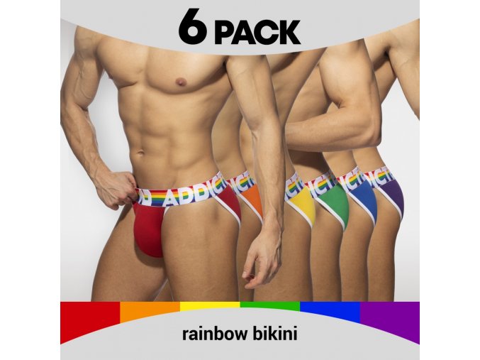 6 pack rainbow bikini