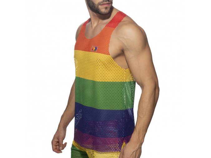 mesh rainbow tank top