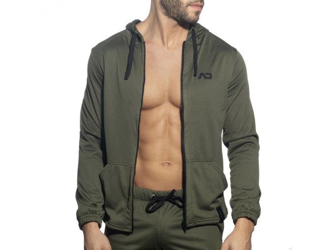 long sleeves loop mesh hoody