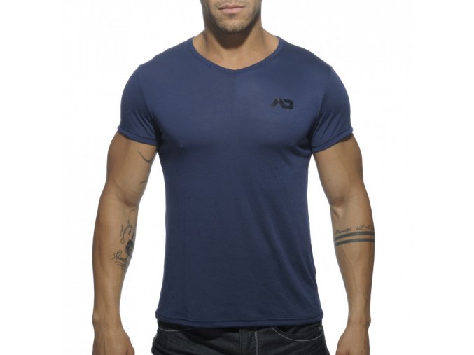 Pánské tričko AD BASIC V-NECK T-SHIRT - modré