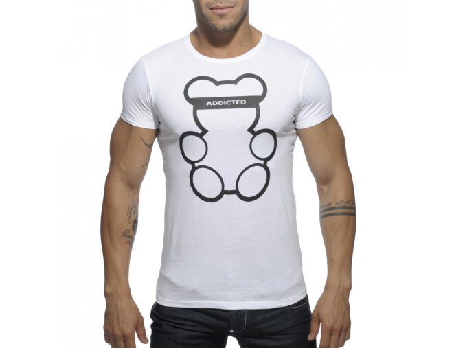 Pánské tričko AD BEAR ROUND NECK T-SHIRT - bílé