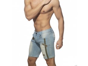 bermuda jeans with patches
