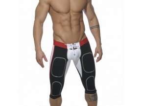 Pánské jockstrapy AD FETISH KNEE LENGTH  PANT BACK OPENING - černé