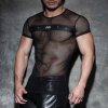 adf123 mesh mixed t shirt (1)
