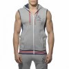 Pánská mikina AD ZIP COTTON HOODY - šedá