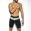 rustic black sports knee shorts