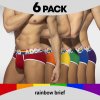6 pack rainbow brief