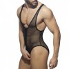 zip mesh body suit