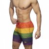 mesh rainbow bermuda