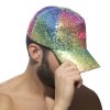 glitter multicolor cap