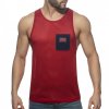 pocket contrast tank top