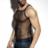 beachy net strap tank top