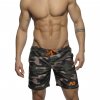 Pánské plavky AD CAMOUFLAGE ADDICTED SWIM LONG SHORT - kaki