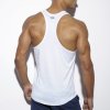 Pánský nátělník ES Collection NEVER BACK DOWN TANK TOP - bílý