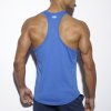 Pánský nátělník ES Collection NEVER BACK DOWN BADGE TANK TOP - modrý