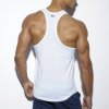 Pánský nátělník ES Collection NEVER BACK DOWN TANK TOP - bílý