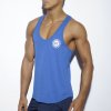 Pánský nátělník ES Collection NEVER BACK DOWN TANK TOP - modrý
