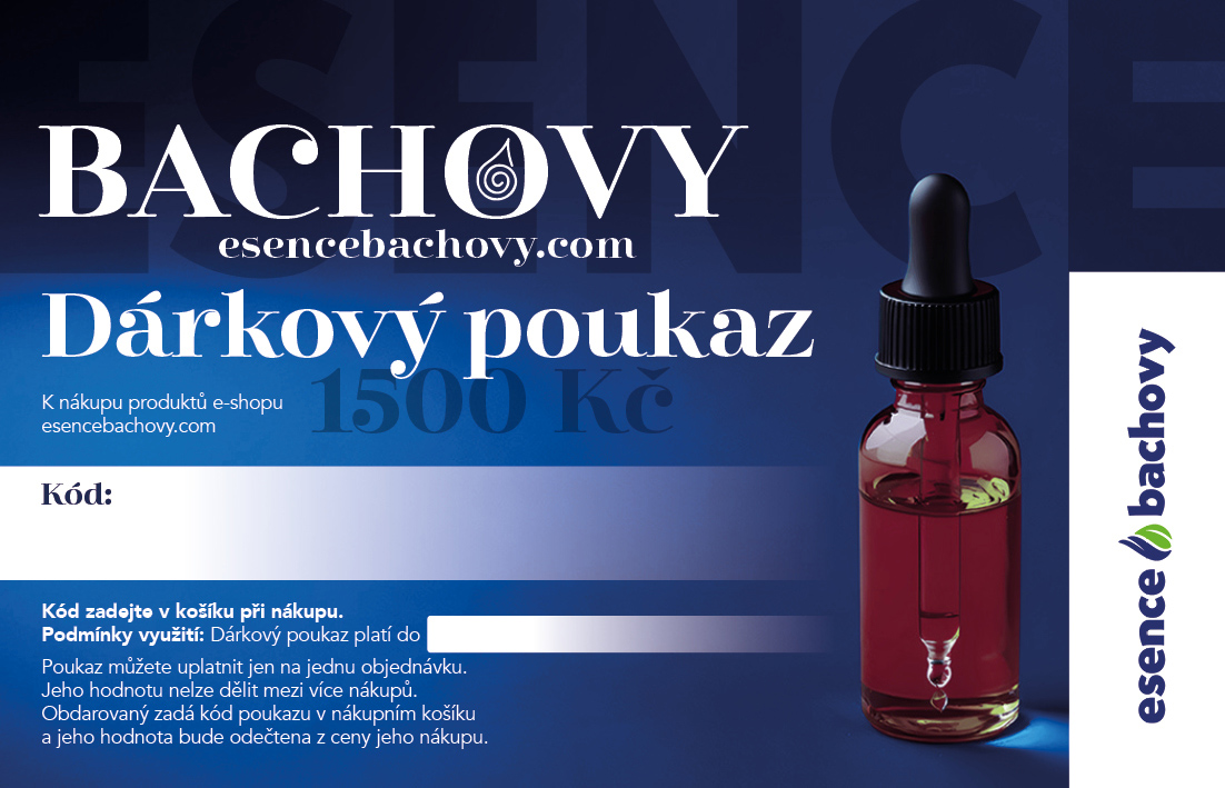 Levně Dárkový poukaz na Bachovy esence Hodnota poukázky: 1500