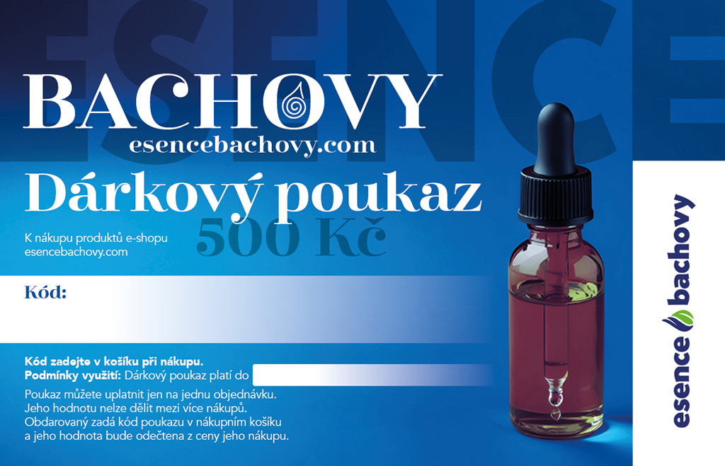 Levně Dárkový poukaz na Bachovy esence Hodnota poukázky: 500