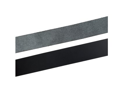 Hovězí kůže na opasek - černá, 3 cm (Délka 130 cm)