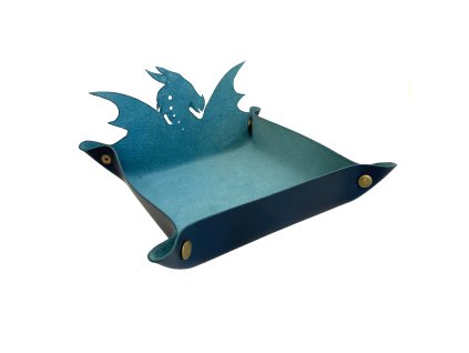 Kožený Dice Tray - Drak (Barva červená)