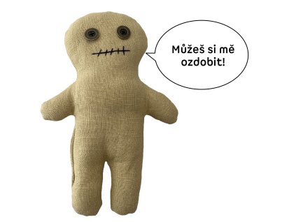 Voodoo panenka - lněná (Možnost výběru s očima)