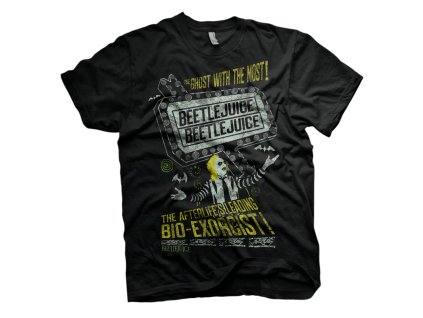 Tričko Beetlejuice - The Afterlife s Leading Bio-Exorcist (Velikost M)