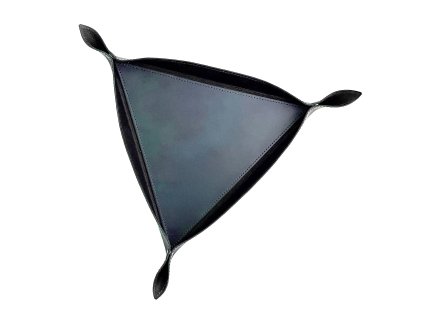 Kožený trojúhelníkový Dice Tray (Barva zelená)