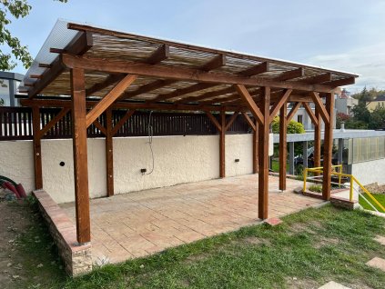 Dřevěná pergola 5 x 5 m