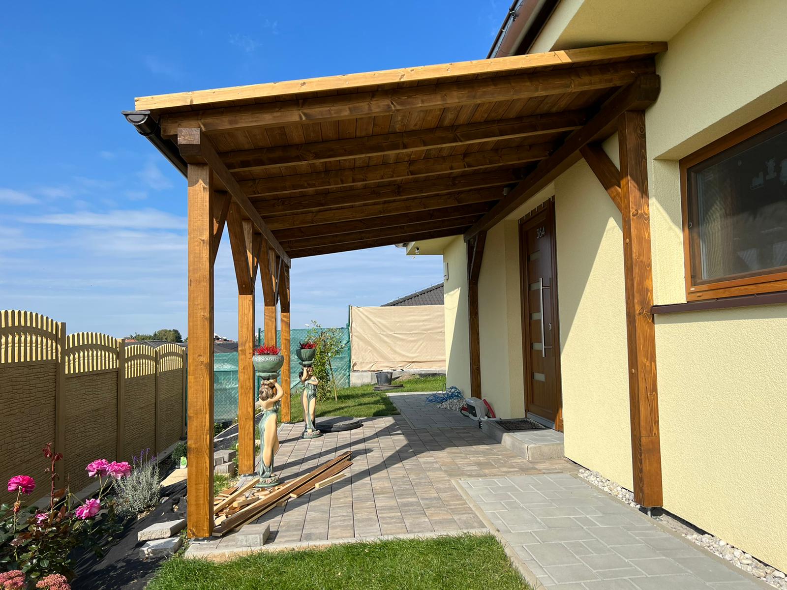 Dřevěná pergola 3 x 3 m Barva: Buk (P0064)