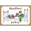 Plechový pohled Mandlový pokoj