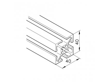 Profil mk 2040.31 (40x40) extra light duty