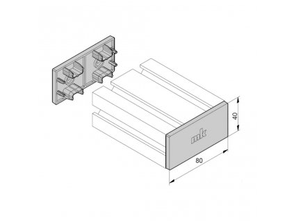 end cap 40x80