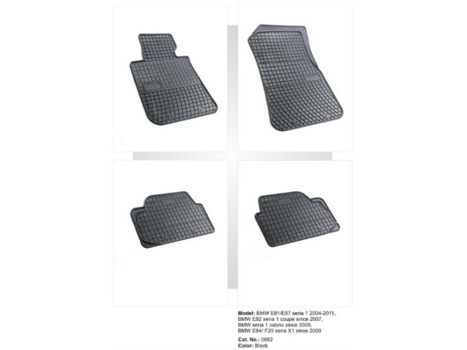 Gumové koberce BMW E81/E87,E82,E88,E84