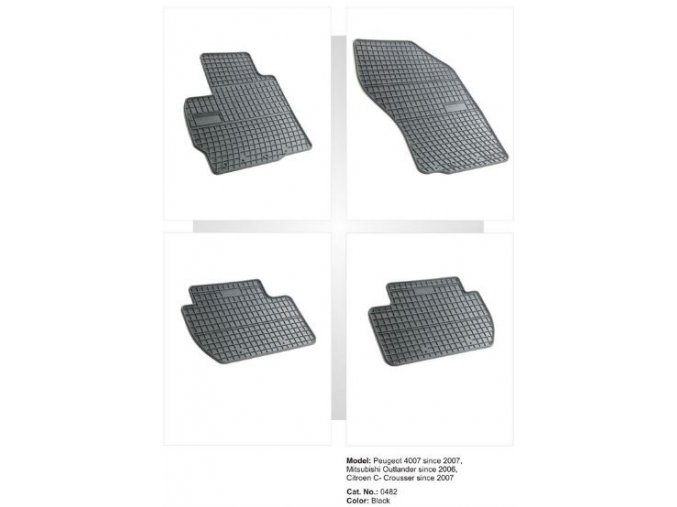 Gumové autokoberce Mitsubishi Outlander II ( 2006 - 2013 )