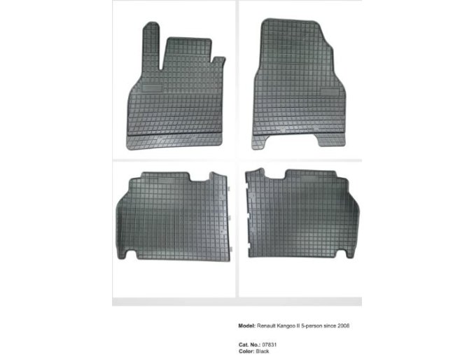 Gumové autokoberce Renault Kangoo II 5 místný ( 2008 - )
