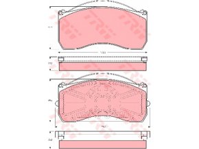 Brzdové desky MERCEDES ,185x84x27/34