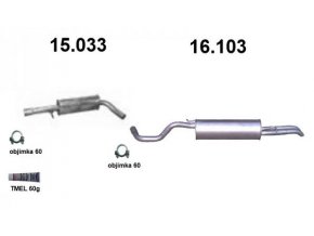 Výfuk ŠKODA OCTAVIA 1.8i Turbo-20V / TOLEDO / BORA / GOLF IV, montážní sada/kompletní