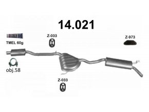 Výfuk Fiat Brava / Bravo 1.6-16V, 95-98, sada/komplet