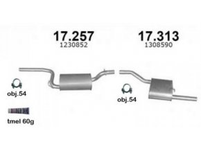 Výfuk FORD FOCUS 1.6i-16V Kombi 98-04, sada/komplet